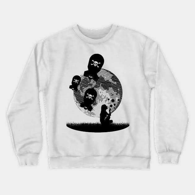 Bubbles and Bombs Away (Etching Sketch) Crewneck Sweatshirt by KAMonkey